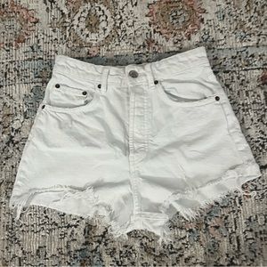 Zara White denim shorts